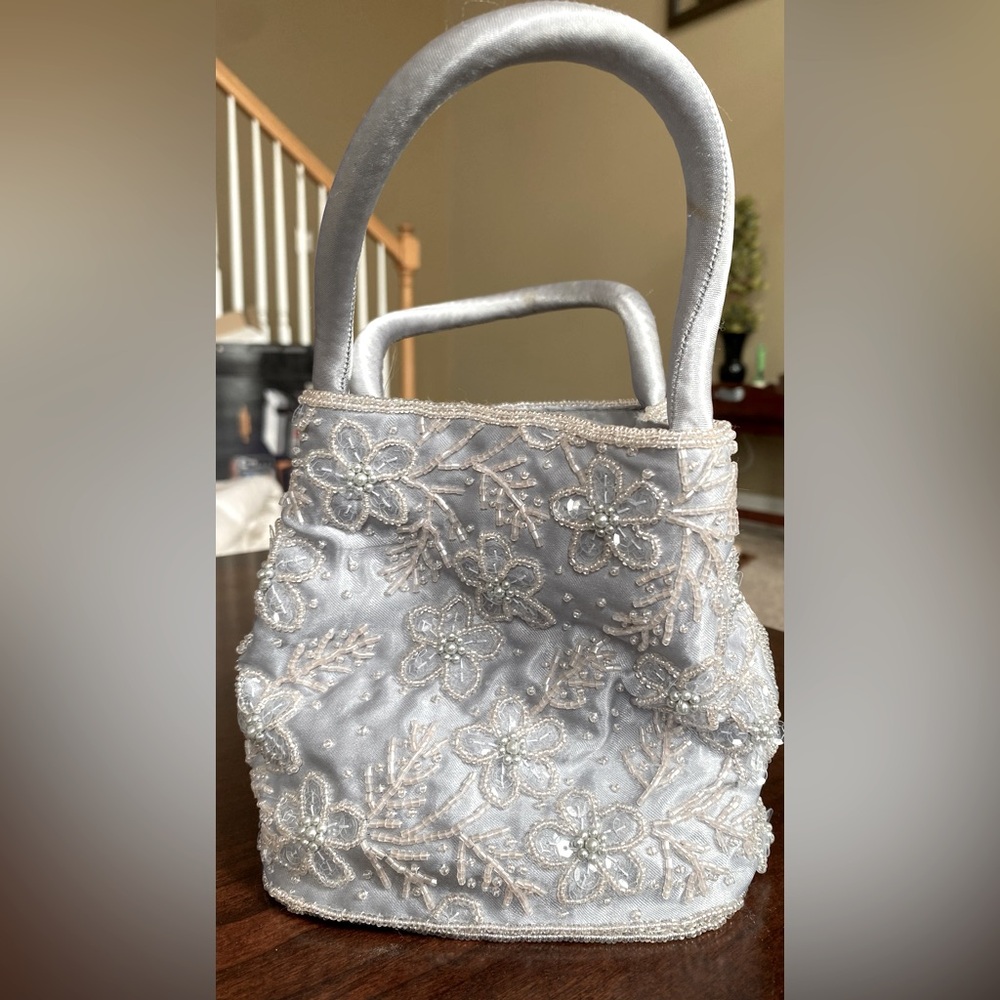 Cute beaded satin purse